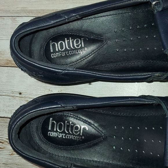 Hotter Sunset Mary Jane Shoes in Dark Navy Blue Leather US 10 Comfort Concept - Picture 8 of 11